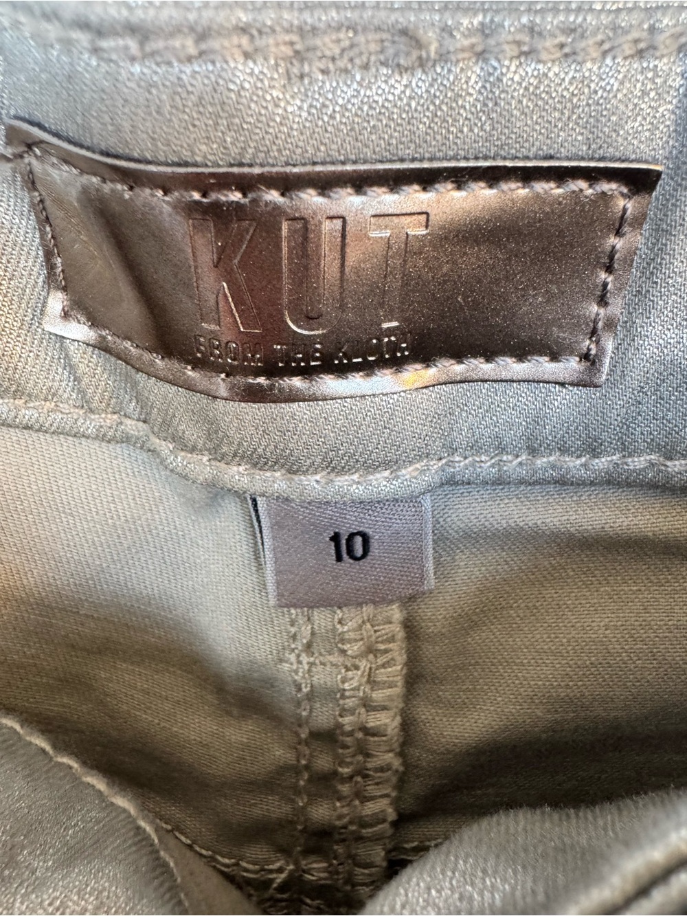 Kut from the Kloth Metallic Silver Label High-Rise Miller Wide Leg Pant - Picture 8 of 16